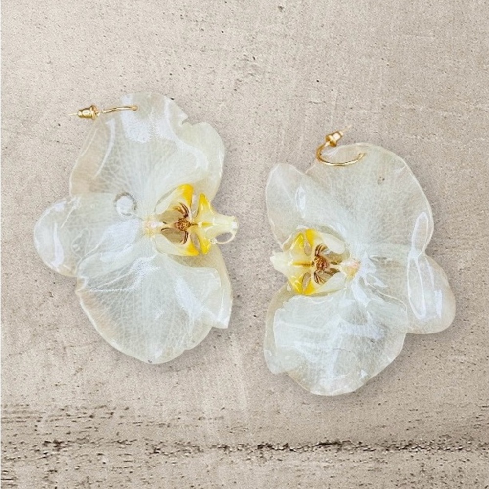 Real Orchid Earrings